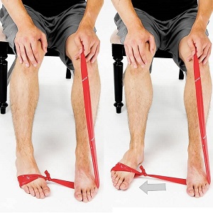 Strengthening exercise of the peroneal musclesStrengthening exercise of the peroneal muscles