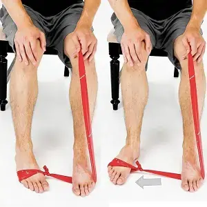 Strengthening exercises of the peroneal muscles