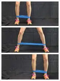 Lateral banded walk exercise