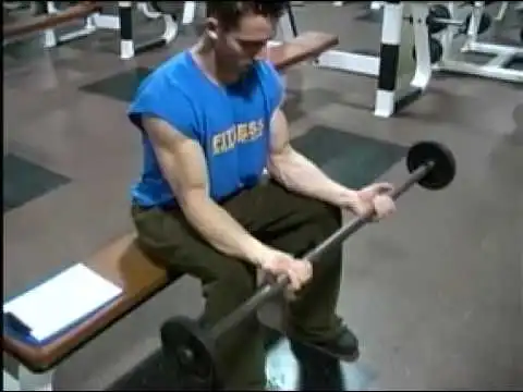 Barbell Wrist Curl Exercise