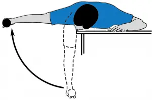 Bent over horizontal abduction stretch