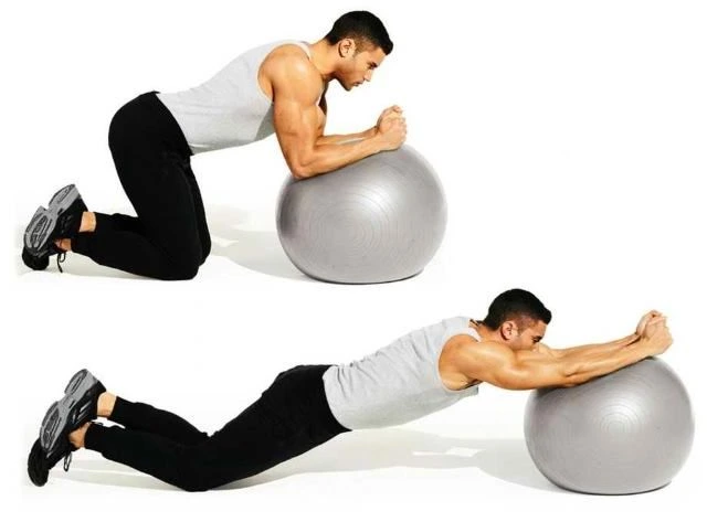 Fitness ball rollout