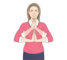 Praying position stretches