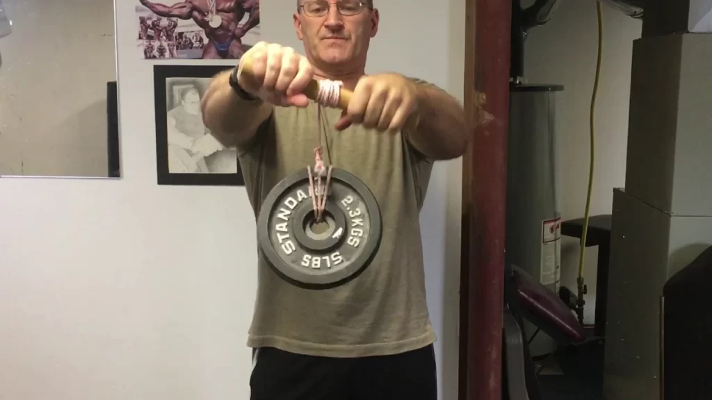 Wrist Roller Exercise With A Dumbbell