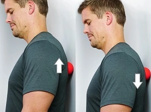 Middle Trapezius Stretch With Ball
