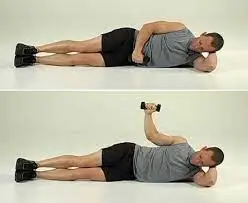 Side-lying external rotation with the dumbbell
