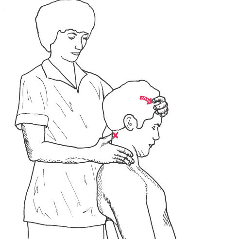 Suboccipital muscle stretching exercise for cervical degenerative disc disease