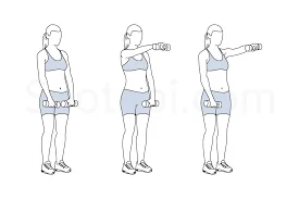 front raise exercise of frozen shoulder