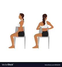 Spinal twist on a chair: