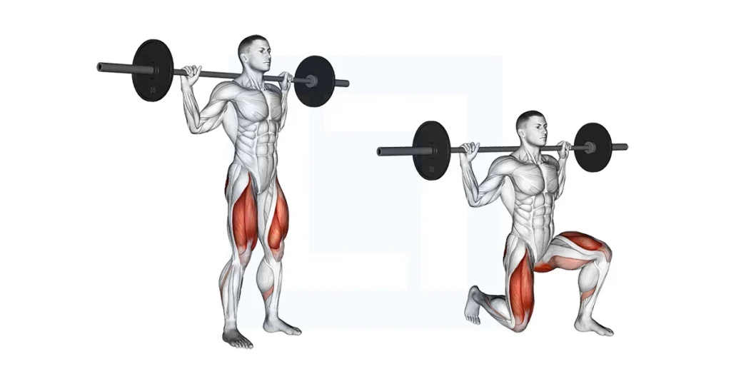 Barbell Reverse Lunges